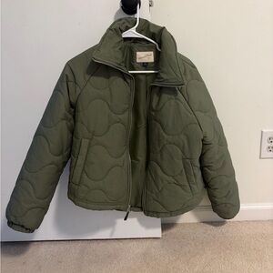 Universal Thread Olive Quilted Puffer Jacket